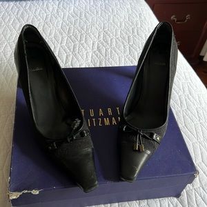 Stuart Weitzman black heels with tassels